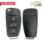 Audi Aftermarket 2006-2015 A3, A4, Q5 Remote Flip Key 3B Trunk NO PANIC FCCID: IYZ 3314 PN# 4F0837220AG