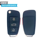 Audi Refurbished 2008-2015 A3, A4, A5, A6, Q3, Q5 Remote Flip Key 4B Trunk FCCID: IYZ 3314 PN# 4F0837220AG