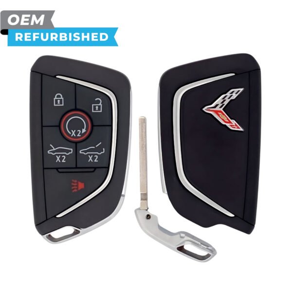 Chevrolet Refurbished OEM 2020-2025 Corvette C8 Smart Key (Chrome) 6B Trunk/Starter/Hood PN# 13545161