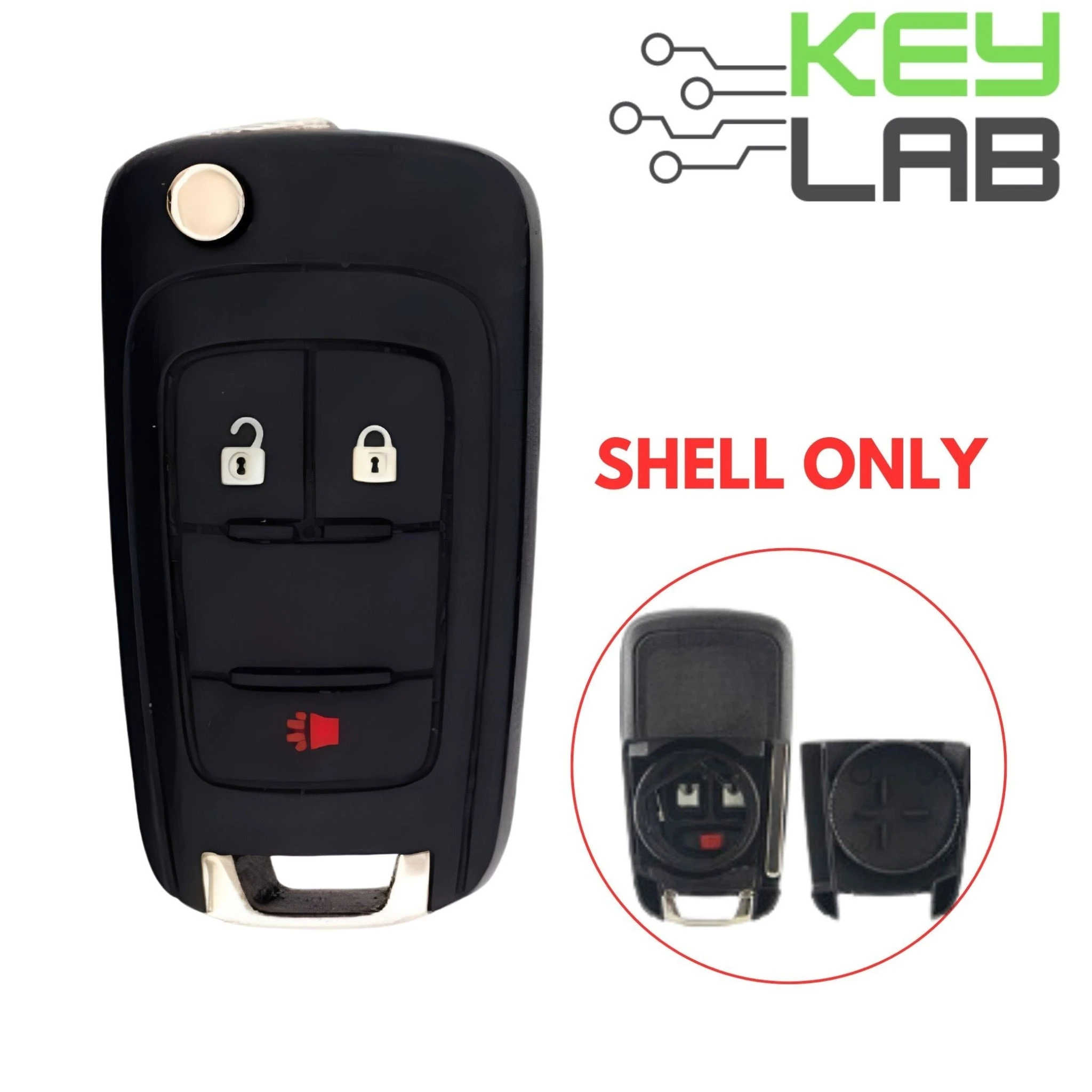 Chevrolet 2010-2019 Flip Key 3B SHELL for OHT01060512 Chevrolet 2010-2019 Flip Key 3B SHELL for OHT01060512 - Image 1
