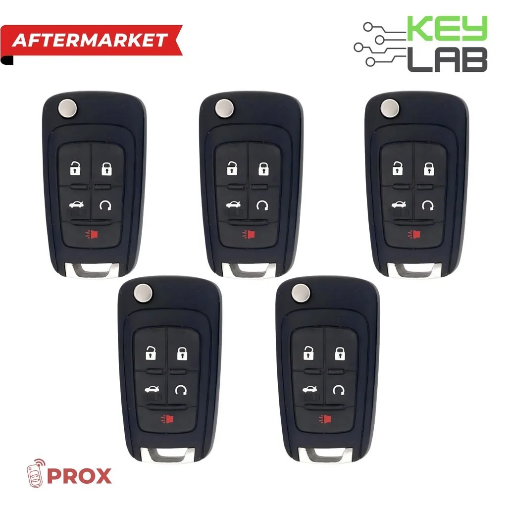 Chevrolet Aftermarket 2011-2021 Cruze, Impala, Malibu Remote Flip Key (PEPS) 5B Trunk,Remote Start FCCID, OHT05918179 PN# 5927058 (Pack of 5) Chevrolet Aftermarket 2011-2021 Cruze, Impala, Malibu Remote Flip Key (PEPS) 5B Trunk/Remote Start FCCID: OHT05918179 PN# 5927058 (Pack of 5) - Image 1
