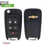 Chevrolet New OEM 2011-2021 Cruze, Impala Remote Flip Key (PEPS) 5B Trunk/Remote Start FCCID: OHT05918179 PN# 13500319