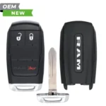 Dodge New OEM 2019-2024 Ram Smart Key 3B FCCID: GQ4-76T PN# 68538047AB