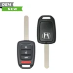 Honda New OEM 2014-2022 CR-V, HR-V Remote Head Key 4B Hatch FCCID: MLBHLIK6-1T PN# 35118-T0A-A30