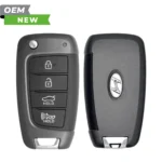 Hyundai New OEM 2021-2023 Elantra Remote Flip Key (w/ Chip) 4B Trunk FCCID: NYOMBEC4TX2004 PN# 95430-AA100