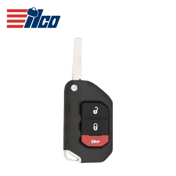 ILCO Look-Alike 2018-2024 Jeep Remote Flip Key 3B FCCID: OHT1130261 PN# 68416782AA