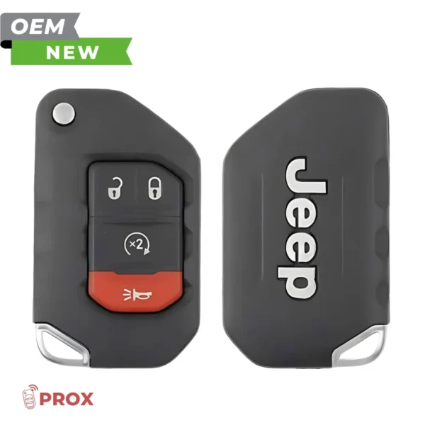 Jeep New OEM 2018-2024 Wrangler, Gladiator Remote Flip Key (Prox) 4B Remote Start FCCID: OHT1130261 PN# 68416784AA