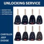Smart Key Unlocking Service - For Chrysler, Jeep, Dodge - FCCID: M3N5WY72XX, OHT692427AA, OHT692713AA