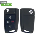 Volkswagen New OEM 2018-2020 Jetta, Golf Remote Flip Key HU162-T (w/o Comfort Access) 4B Trunk FCCID: NBGFS125C5 PN# 5G6 959 752 BG