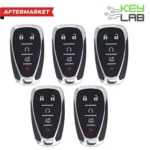 Chevrolet Aftermarket 2016-2024 Camaro, Cruze, Malibu Smart Key 5B Trunk/Remote Start FCCID: HYQ4EA PN# 13589533, 13508769, 13584497 (Pack of 5)