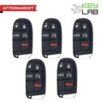 Dodge Aftermarket 2011-2020 Charger, Challenger Smart Key 5B Remote Start/Trunk FCCID: M3N-40821302 PN# 5026676AC (Pack of 5)
