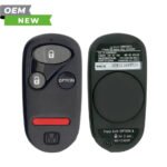 Honda New OEM 1996-2009 Accord, Civic, Insight, Odyssey, Pilot, S2000 Keyless Entry Remote 4B Option FCCID: A269ZUA101 PN# 08E61-S01-100