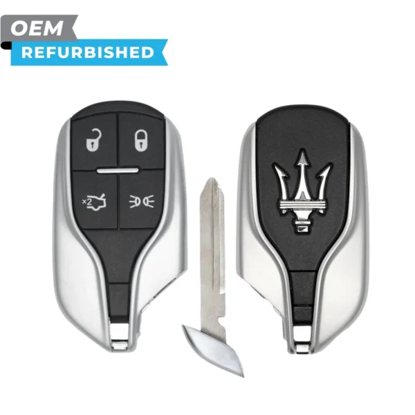Maserati Refurbished 2014-2016 Ghibli, Quattroporte Smart Key 4B Trunk/HIGH-BEAM FCCID: M3N-7393490 PN# 670019938