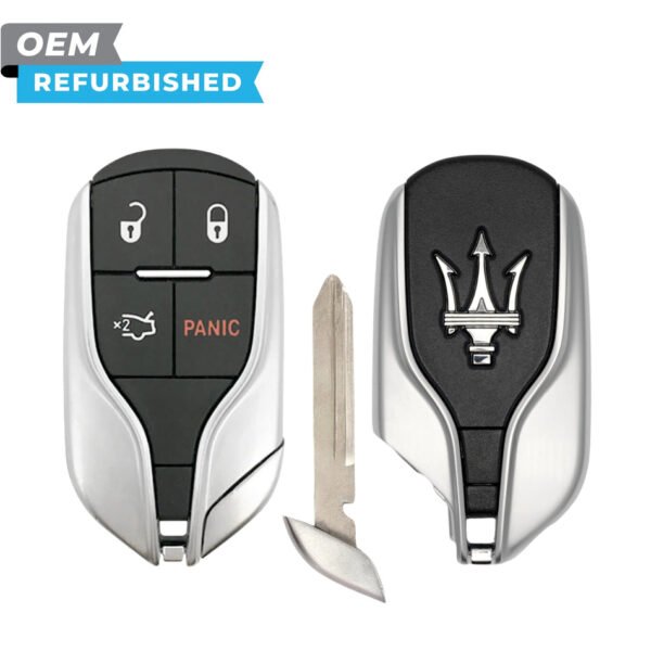 Maserati Refurbished 2014-2016 Ghibli, Quattroporte Smart Key 4B Trunk FCCID: M3N-7393490 PN# 5923545